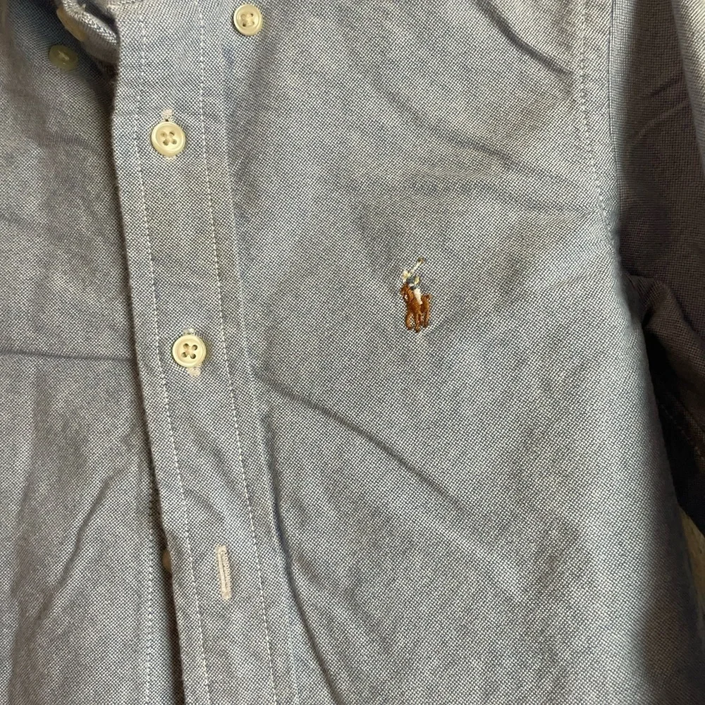 Ralph Lauren Classic Fit Kids Light Blue Cotton Oxford Button Down Shirt size 4T